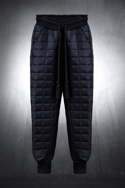 ByTheR Qualting Padded Jogger Pants Black