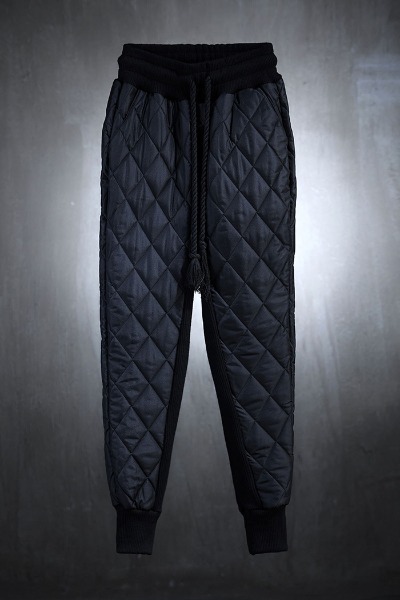 ByTheR Diamond Quilted Padded Jogger Pants