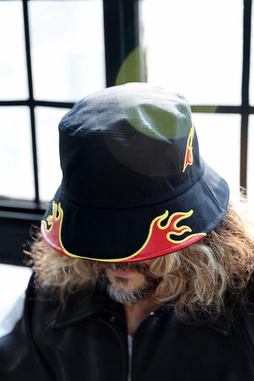 Cotton Fire Flame Bucket Hat