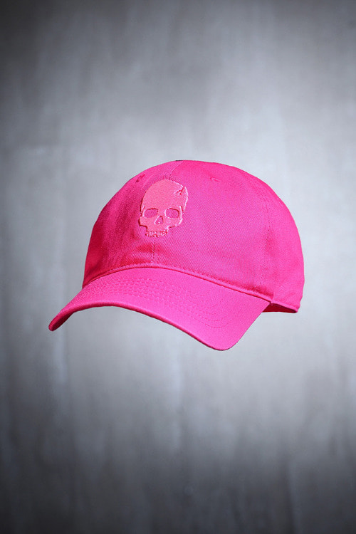 ByTheR Pink Skull Embroidered Logo Ball Cap Pink