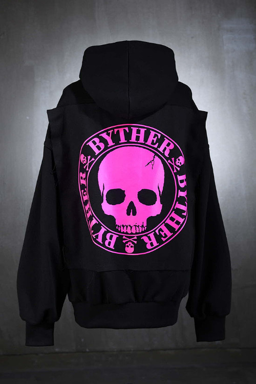ByTheR Pink Canvas Patch Hoodie