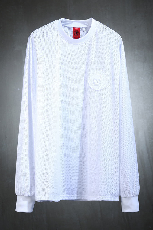 ByTheR Logo Patch Mesh T-shirt White