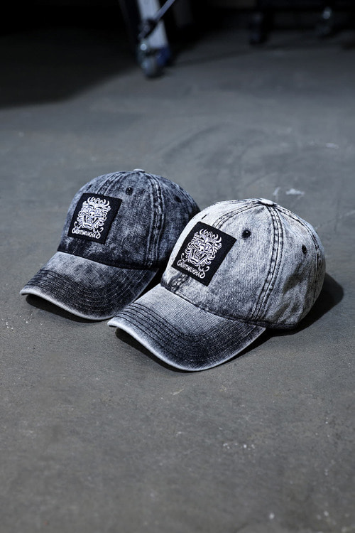 Mukha embroidered patch pigment wash ball cap