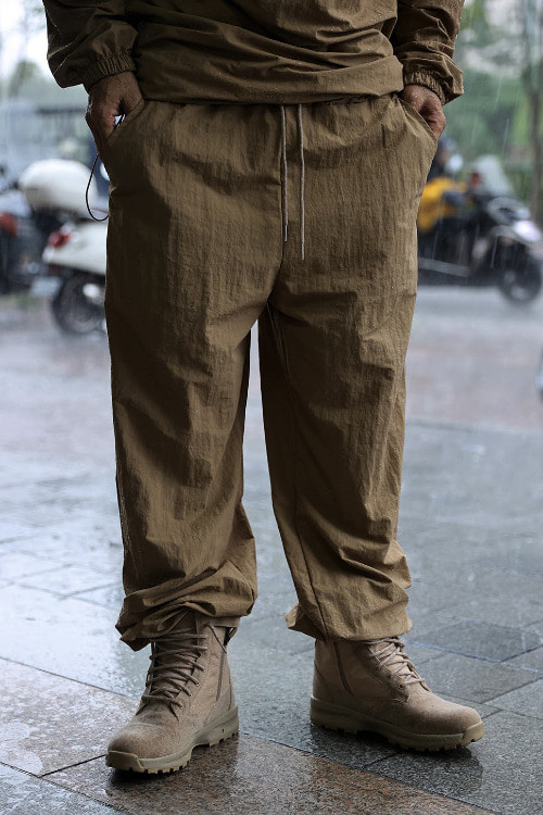Woven String Wide Jogger Pants