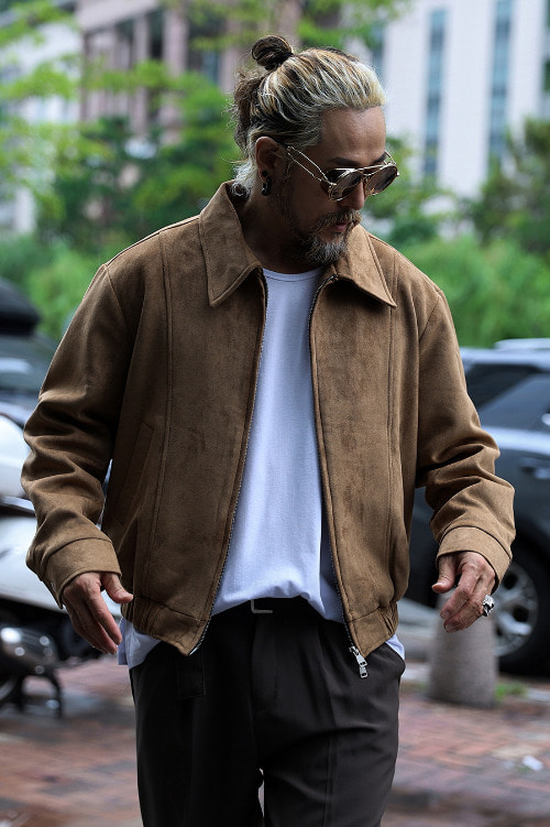 ByTheRSuede cut-out blouson jacket