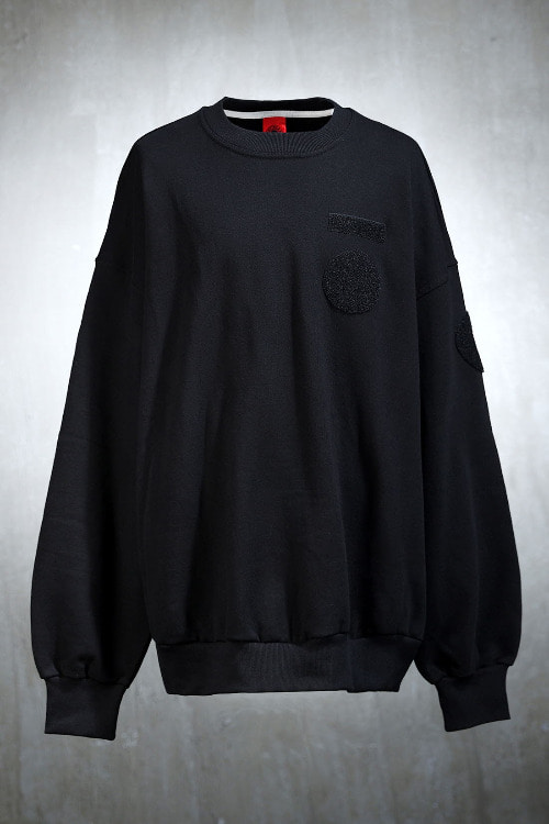 ByTheRByTheR Velcro Patch Sweatshirt Black