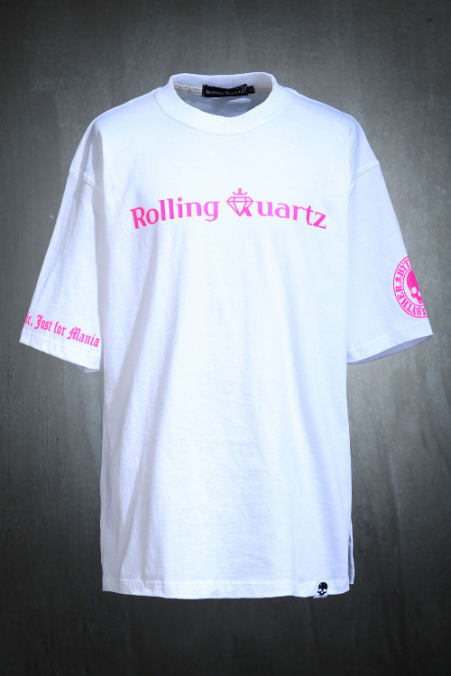 ByTheRByTheR X Rolling Quartz Short Sleeve T-Shirt White Pink