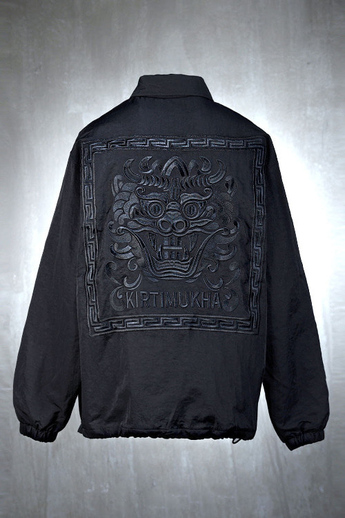Mukha Ghost Cotton Embroidery Coach Jacket Black