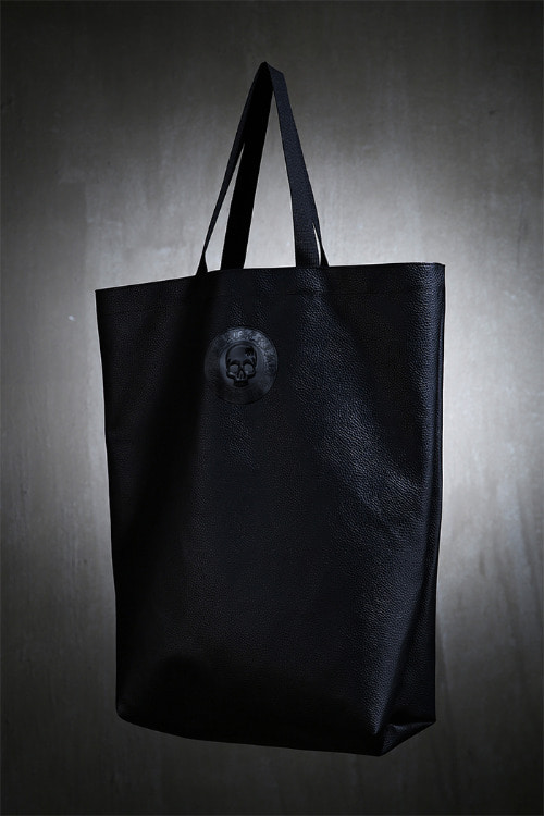 ByTheR Skull Logo Big Leather Shoulder Bag