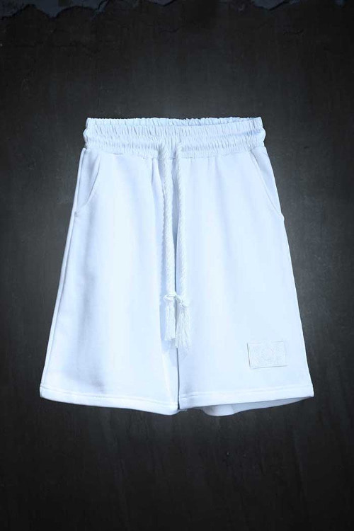 ByTheRByTheR Taegeukgi Patch Rope Shorts White