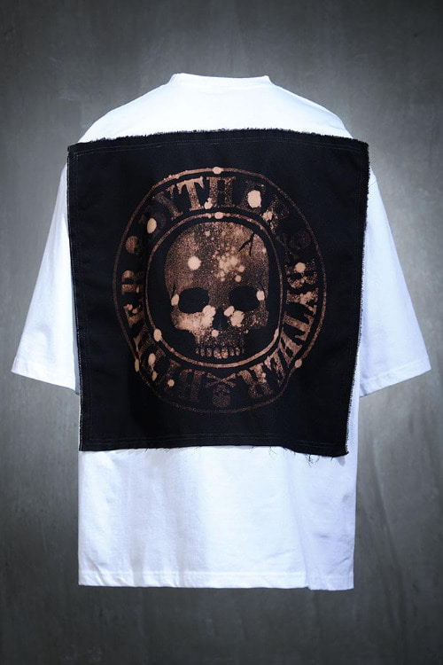 ByTheRByTheR Logo Bleach Patch T-shirt White
