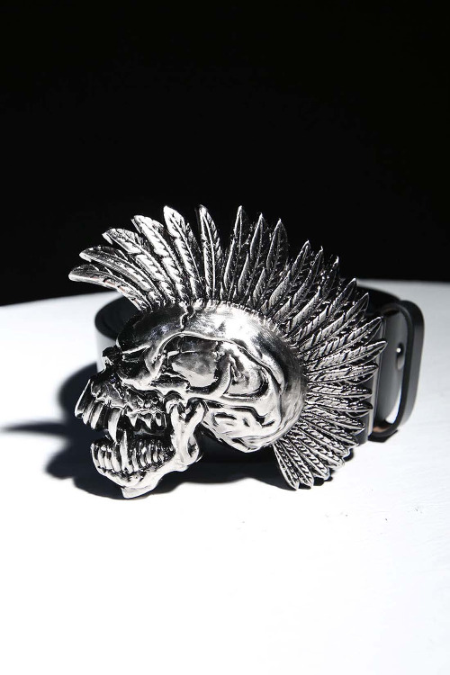ByTheRByTheR Silver Mohican Buckle Belt