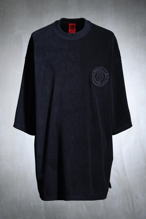 ByTheR Logo Embroidered Towel Loose Fit Short Sleeve T-Shirt Black