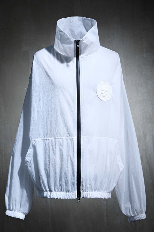 ByTheR Louver Patch See-through Windbreaker White