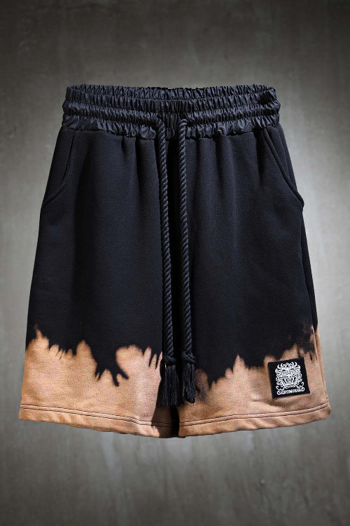 ByTheRMukha embroidered patch under-bleached shorts