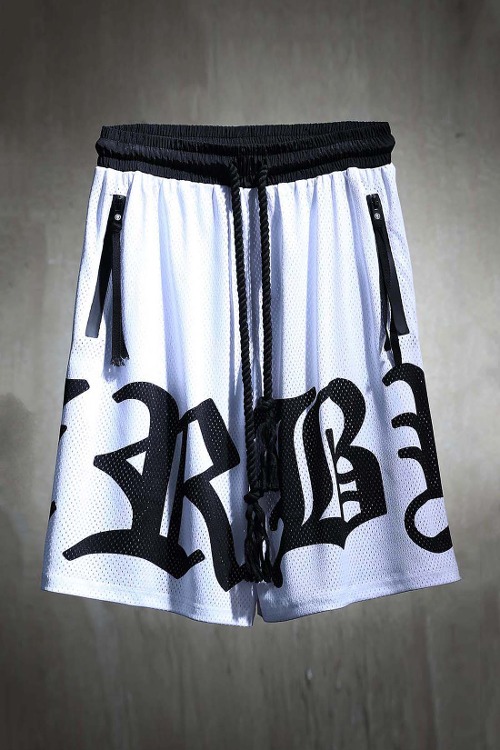 ByTheR Big Lettering Mesh Shorts White