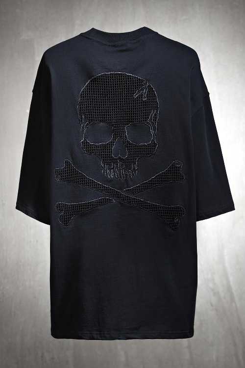 ByTheR Net Skull Short Sleeve T-shirt Black