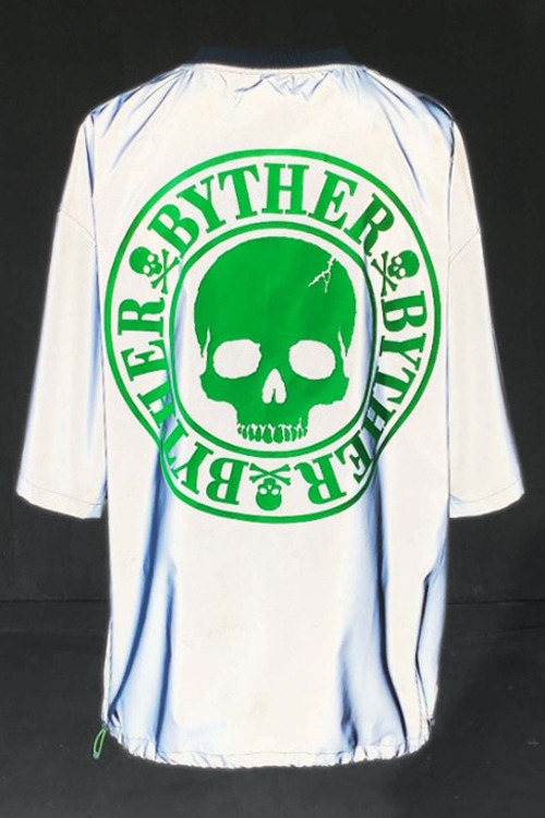 ByTheRグリーンロゴレタリングリフレクティブ風防 STYLE COLLECTION,Reflective Wear 【ByTheR.jp】日本公式通販