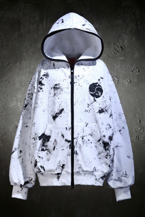 ByTheR太極旗印刷メッシュフード集業ホワイト ByTheRブラック太極旗フード集業ホワイト,【ByTheR.jp】日本公式