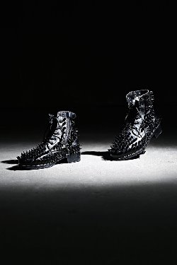 ByTheRMukha Custom Hedgehog Black Studded Boots