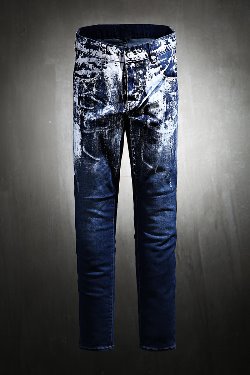 ByTheRByTheR Custom Half White Painted Damaged Denim Trousers