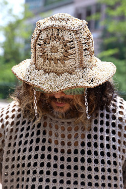 ByTheRFlower pattern branch bucket hat