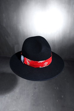 ByTheRMukha Oriental Fabric Line Mountain Fedora Red