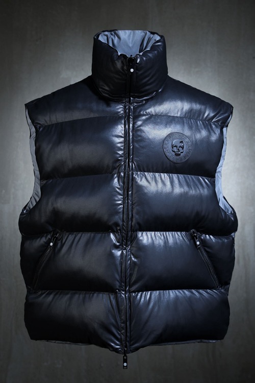 ByTheRByTheR Oversized Scotch Leather Reversible Padded Vest