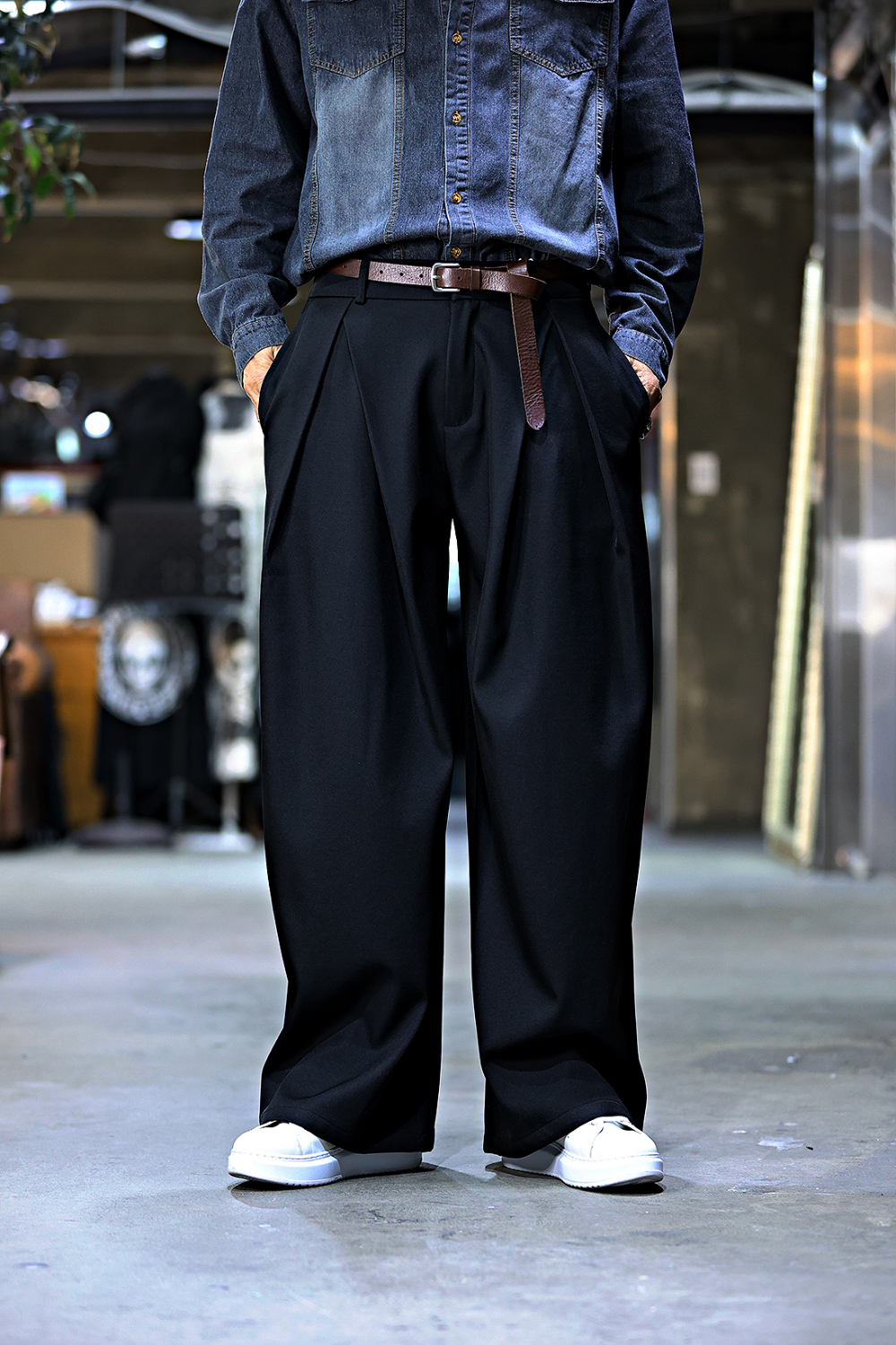 褲子 模特穿著形象-S22L13