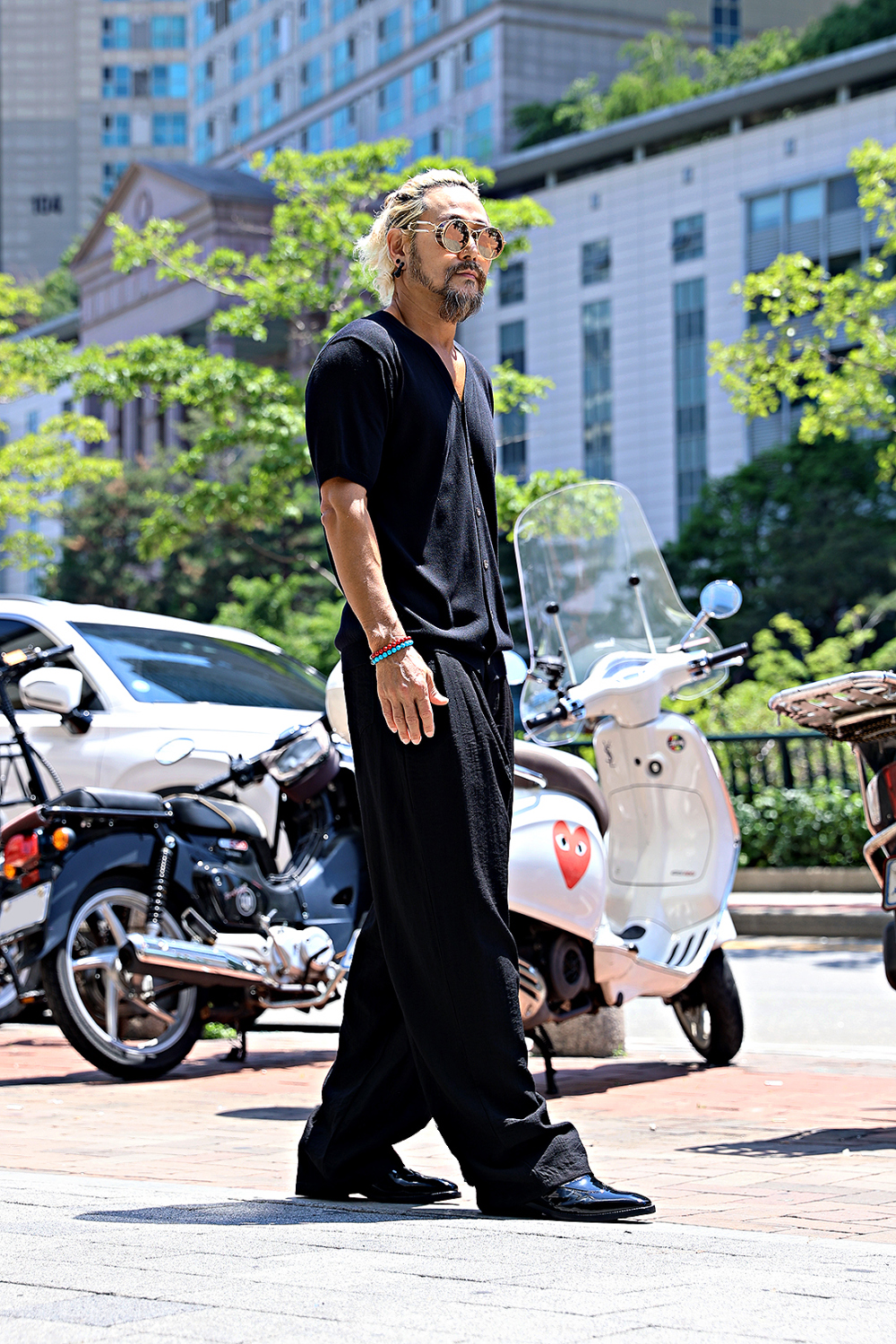 開襟衫 模特穿著形象-S21L31