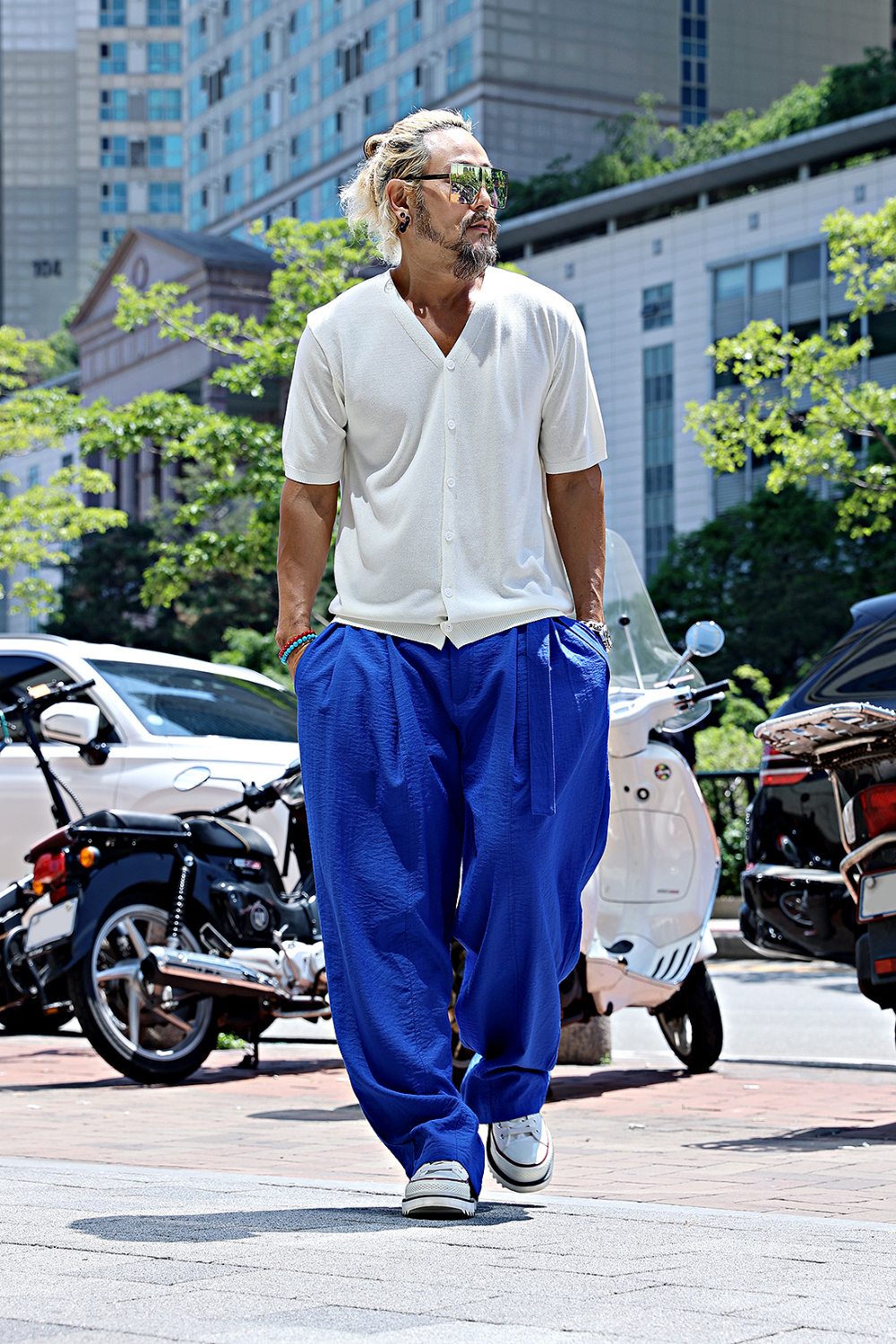開襟衫 模特穿著形象-S21L16