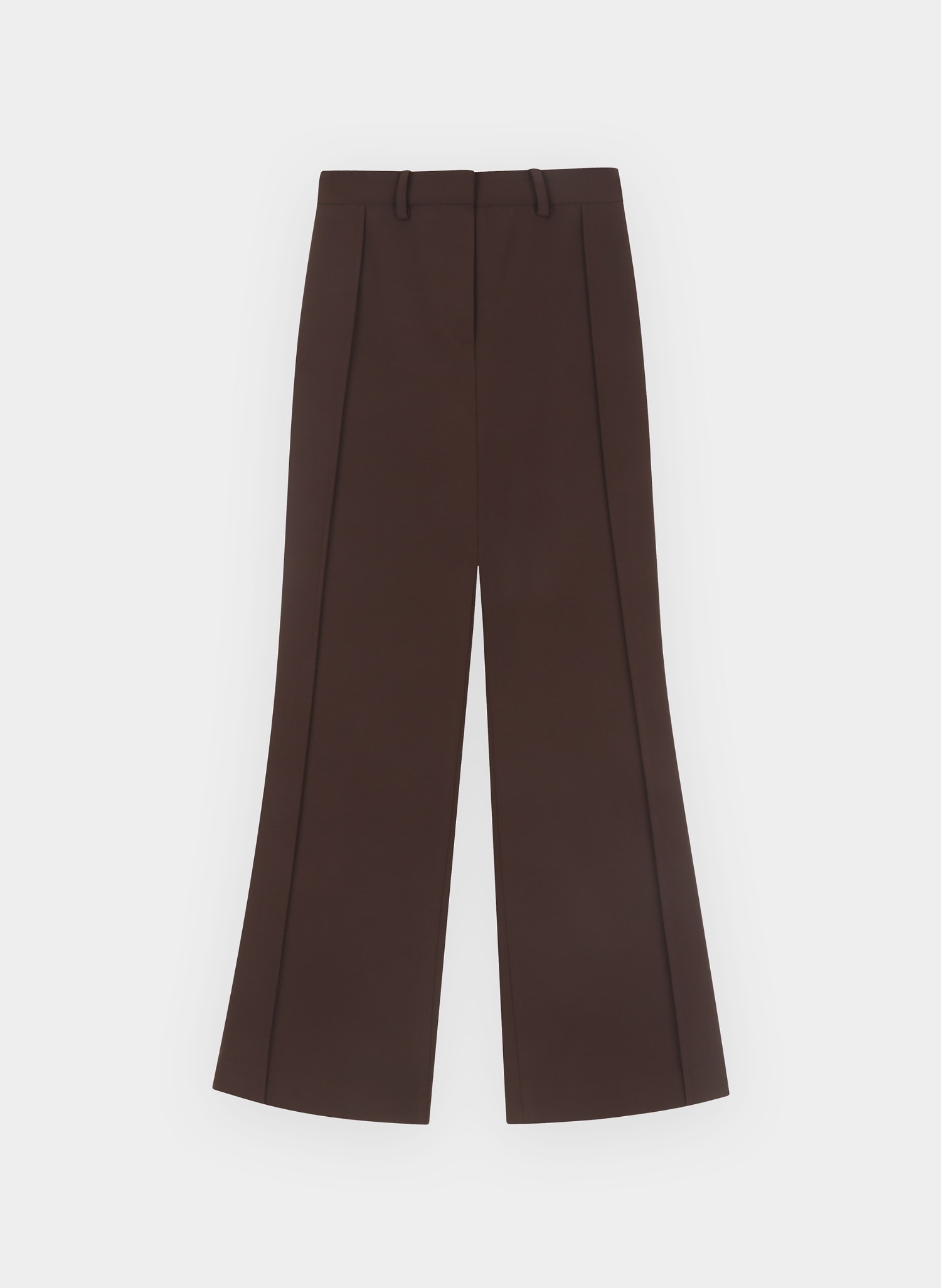 Lined Boots Cut Trousers Brown