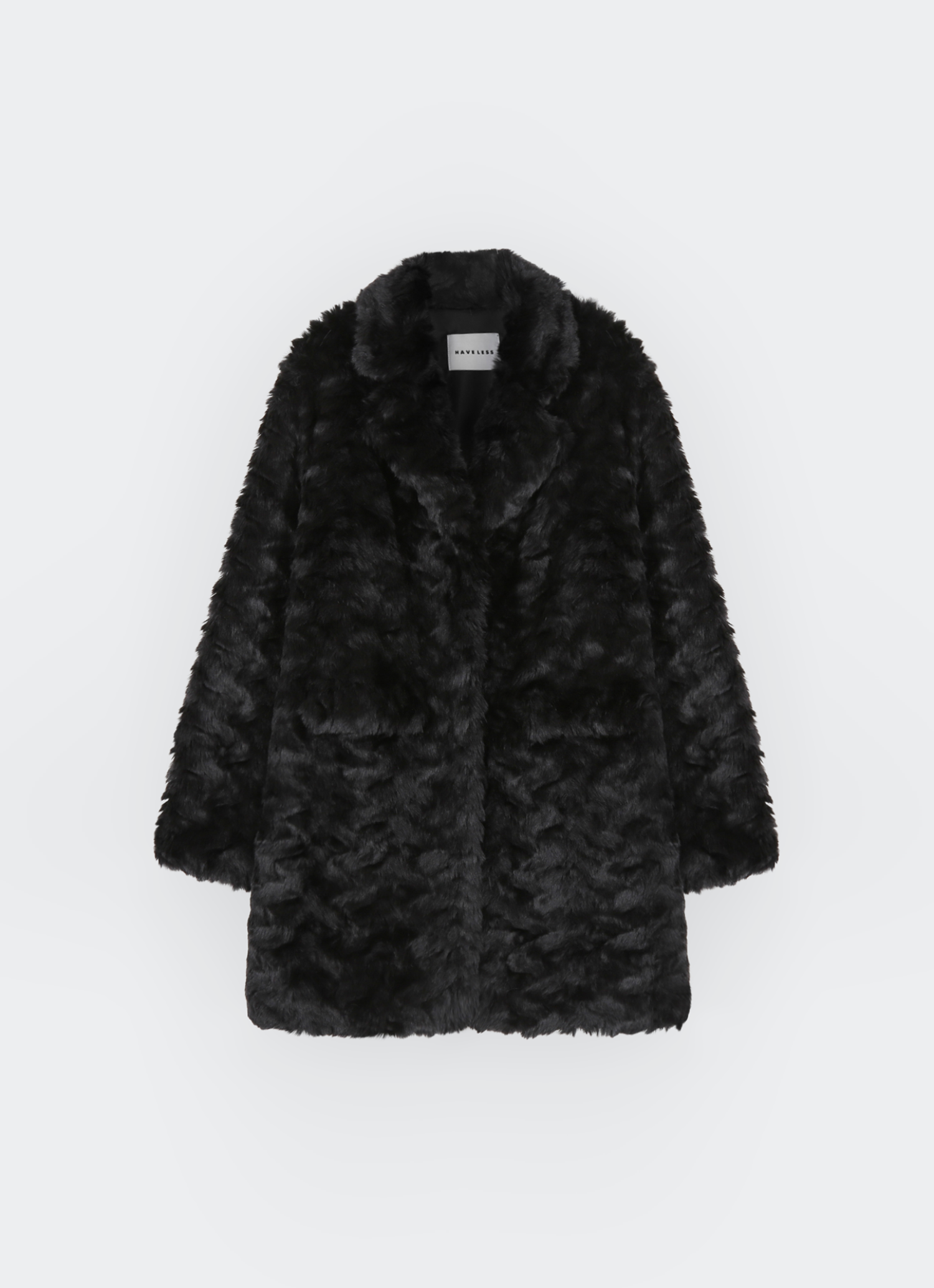 Blake Eco Fur Coat Black