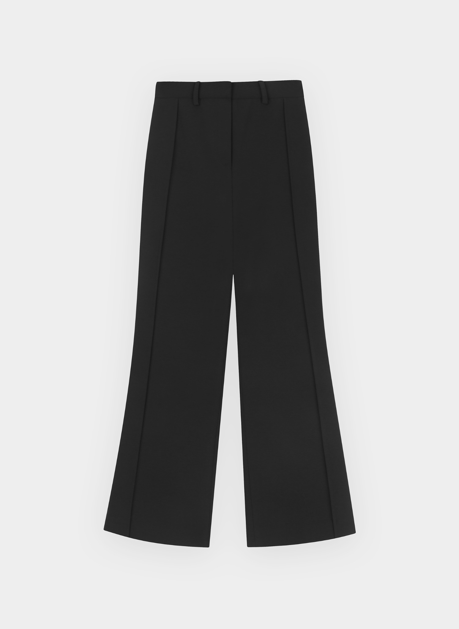 Lined Boots Cut Trousers Black