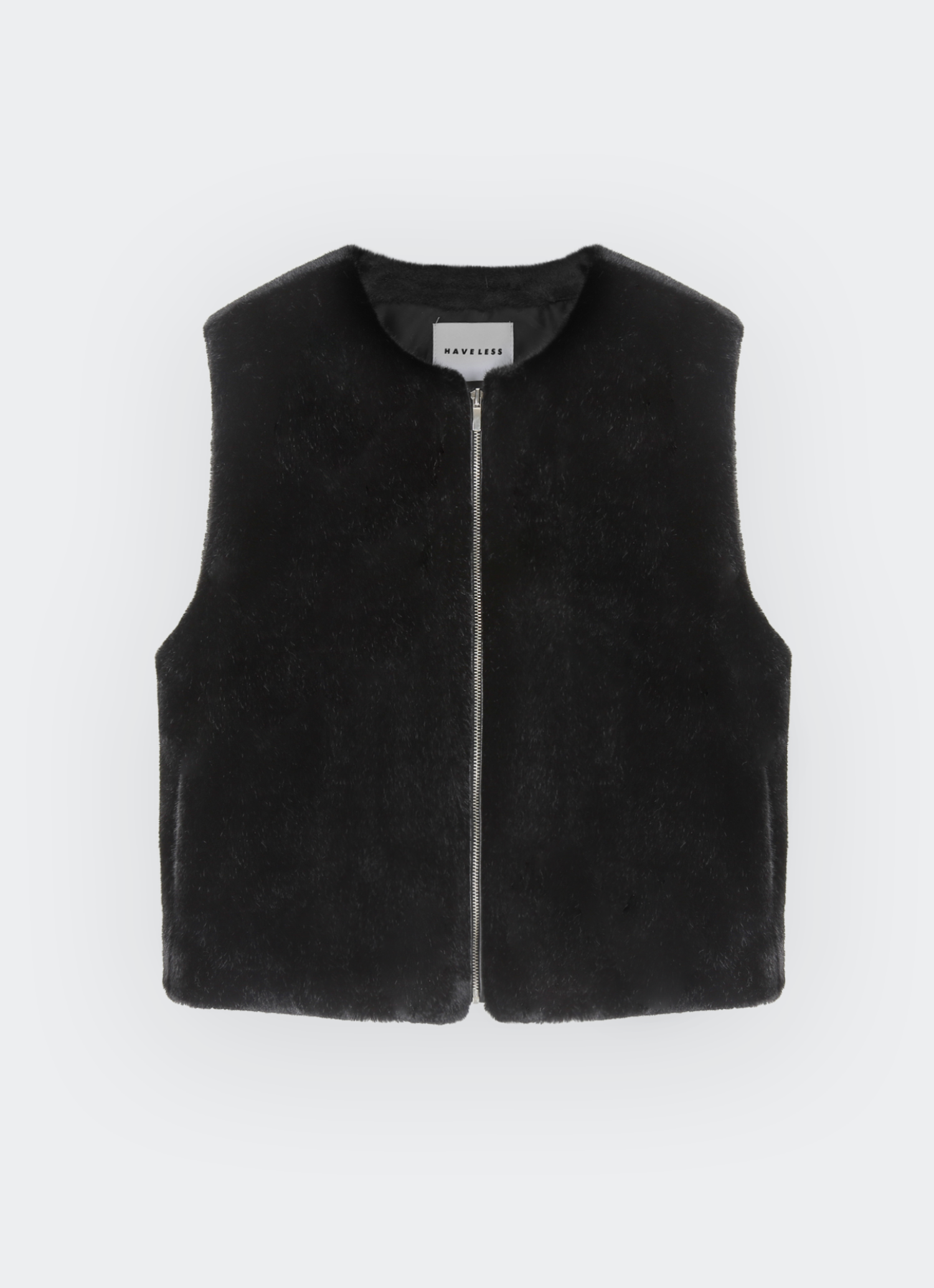 Ava Eco Fur Vest Black