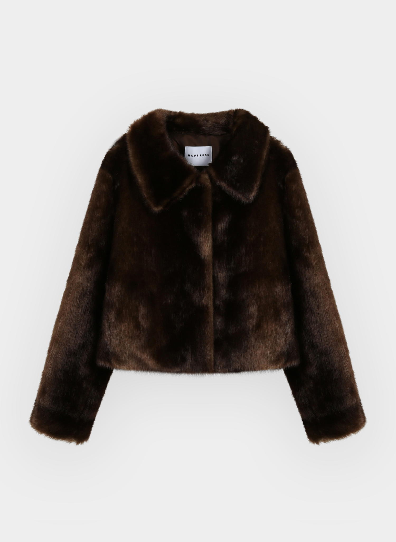 Faye Eco Fur Jacket Dark Brown