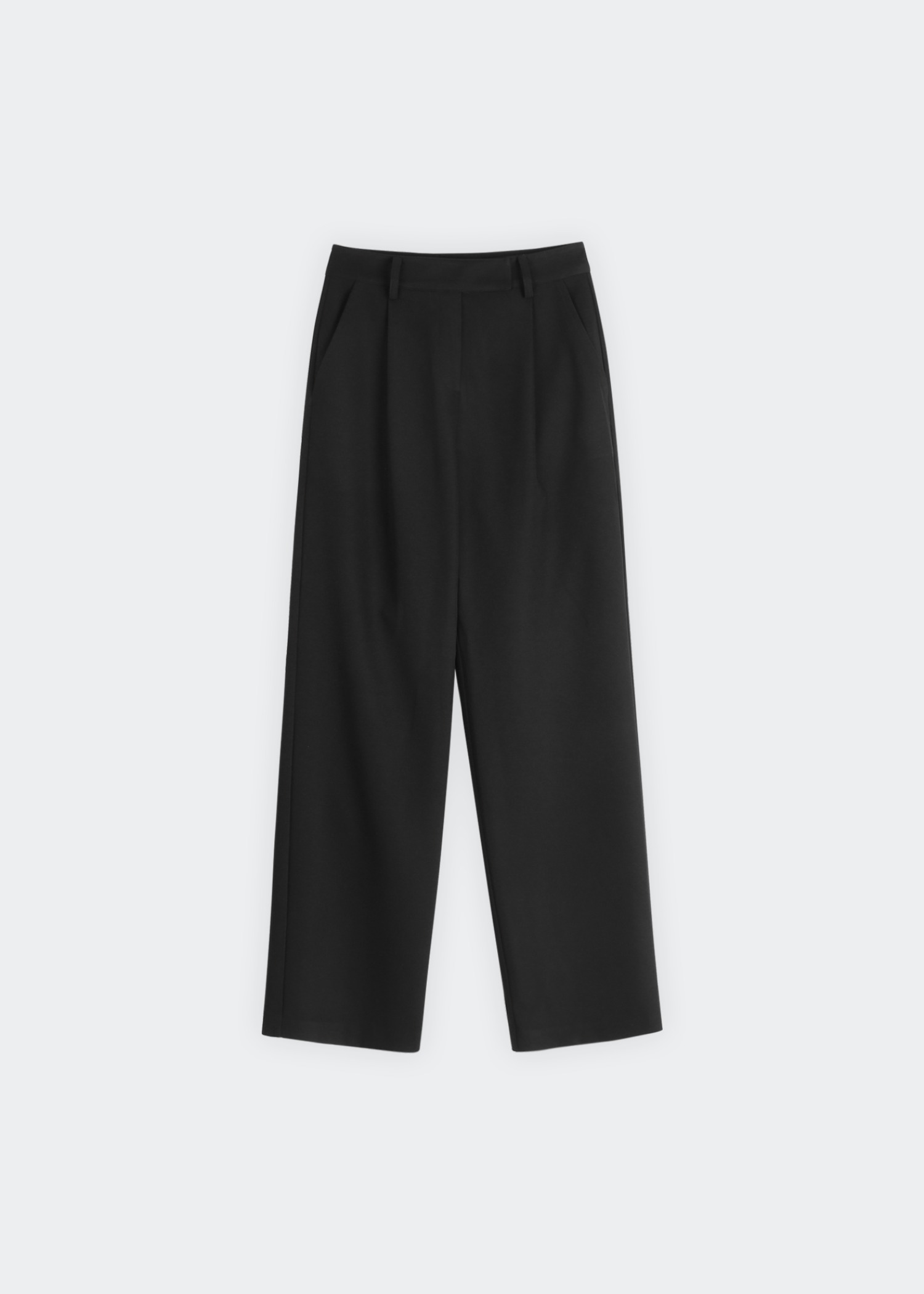 FRONT POINT TROUSERS BLACK
