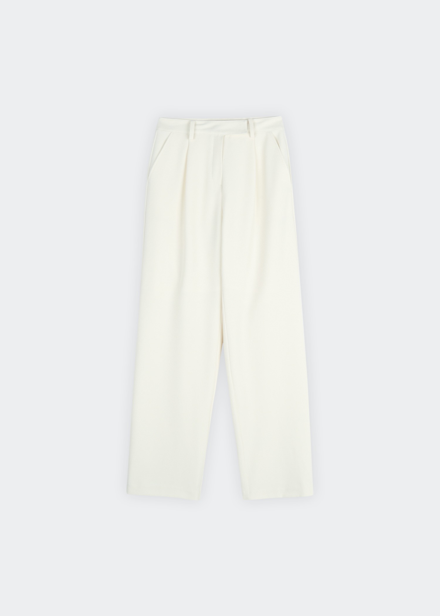 FRONT POINT TROUSERS CREME