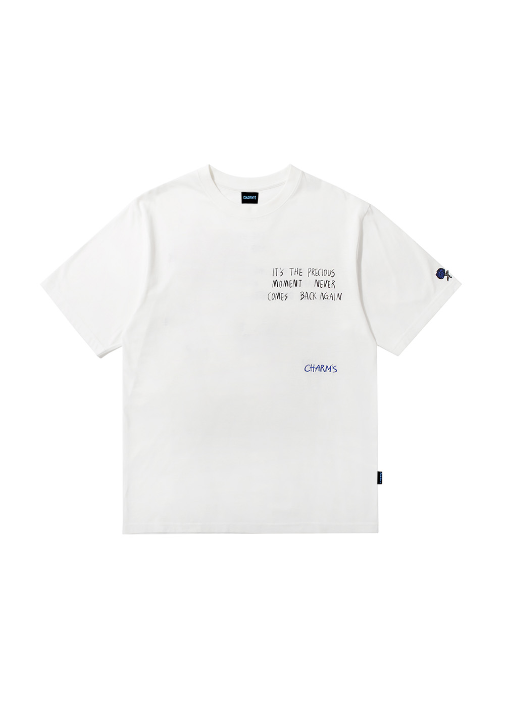 prestar Tomate Oceano 02/22 Reservation shipping[ CHARMS X ONG SEONG WU ] Handwritten T-shirt  White - 참스