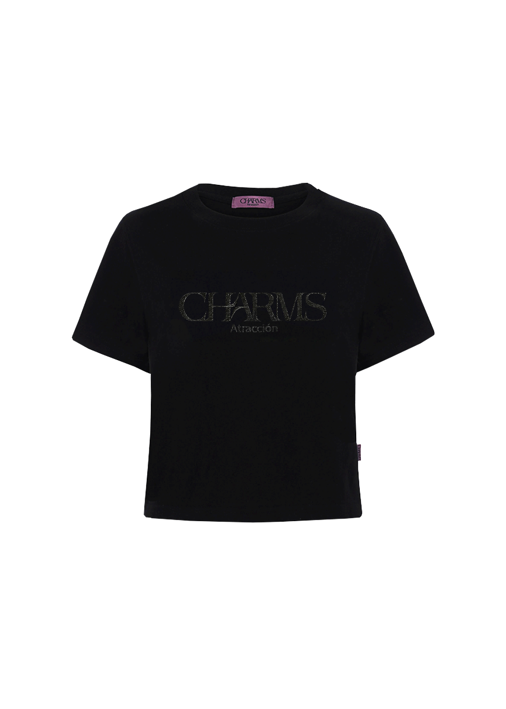 CHARMS Signature Crop T-shirt - BLACK