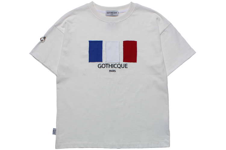 고디크 프랑스 패치워크 티셔츠