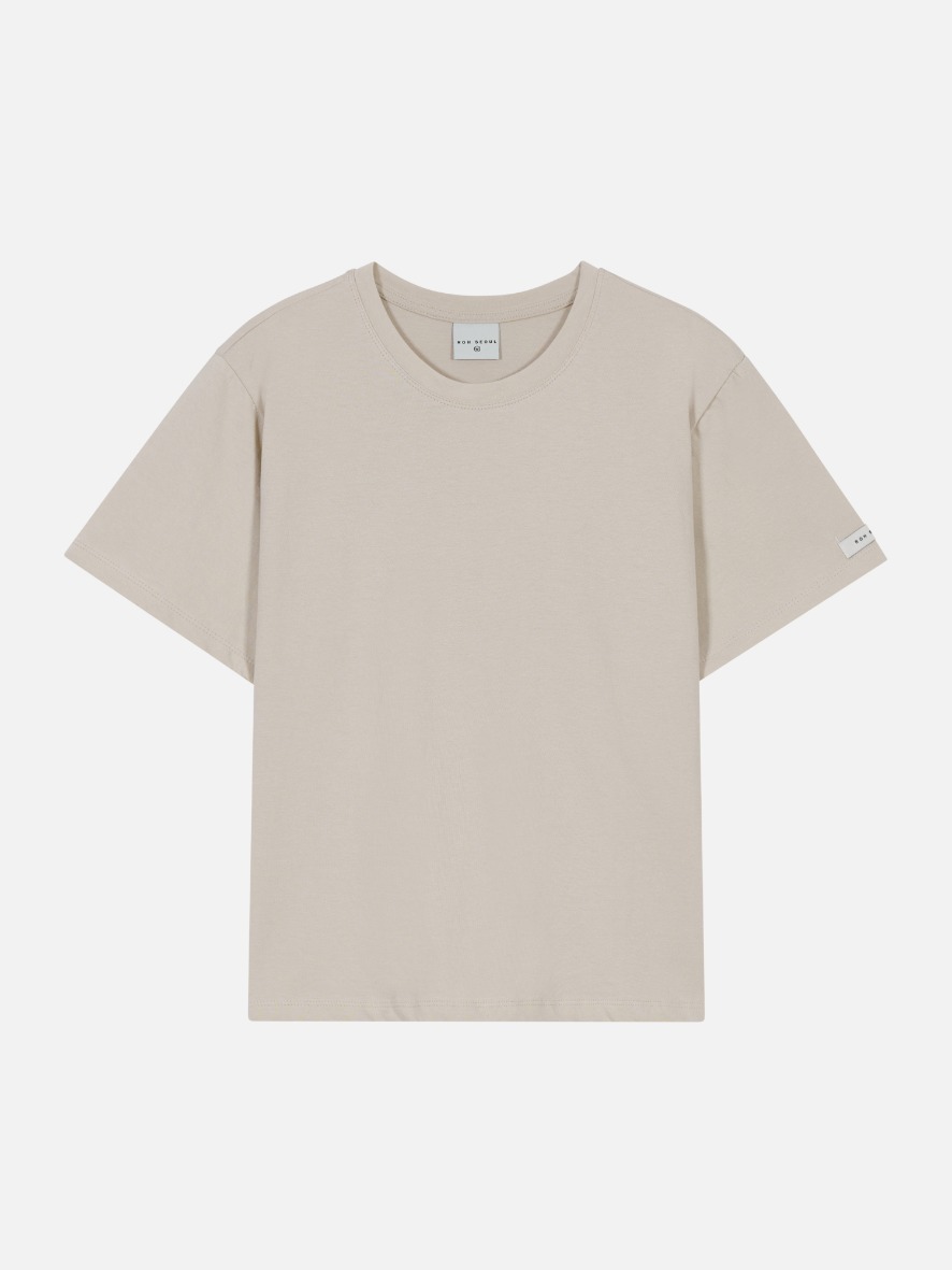 Cotton t-shirt Sand beige,로서울