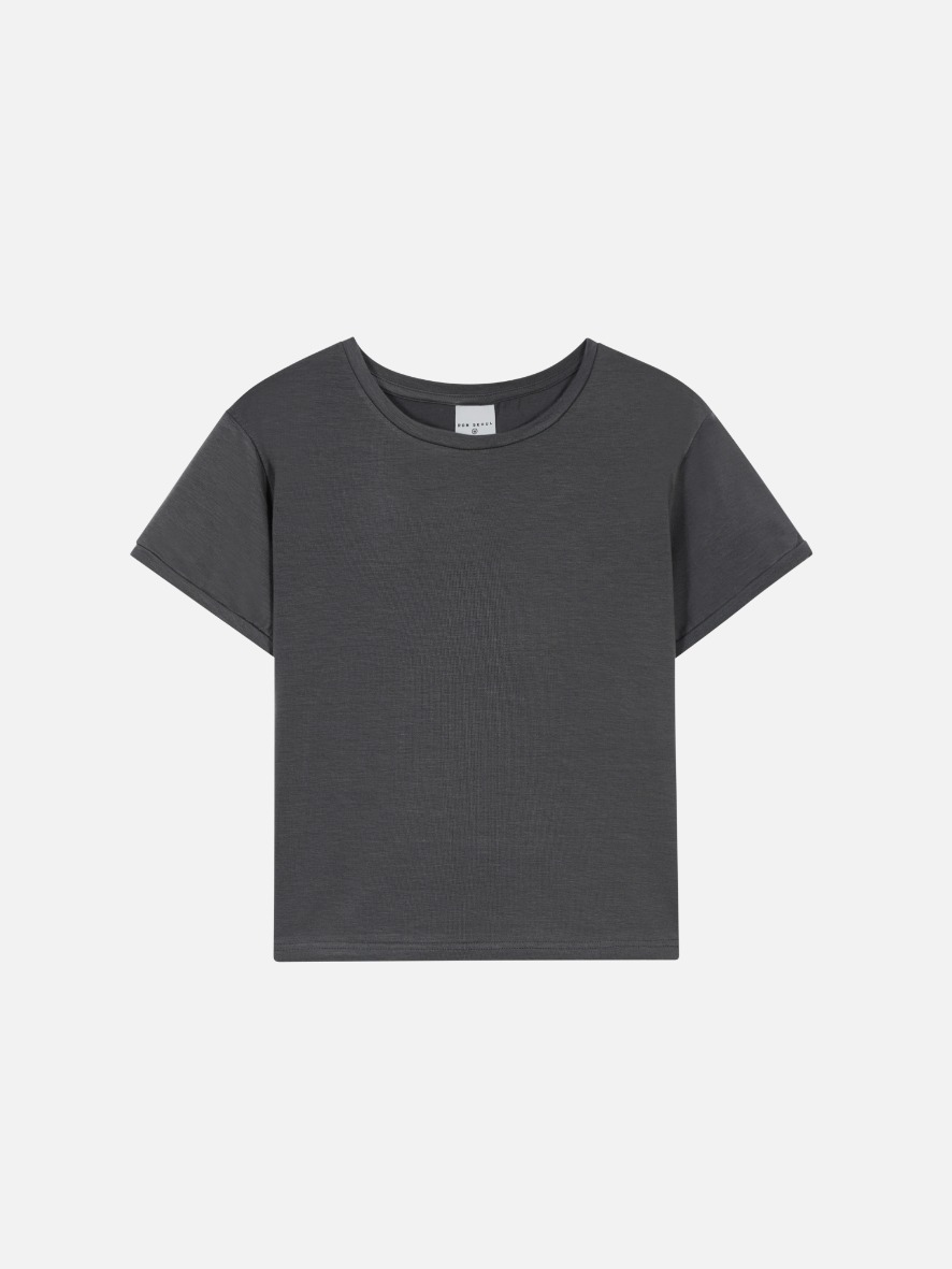 Tencel t-shirt Melange gray,로서울