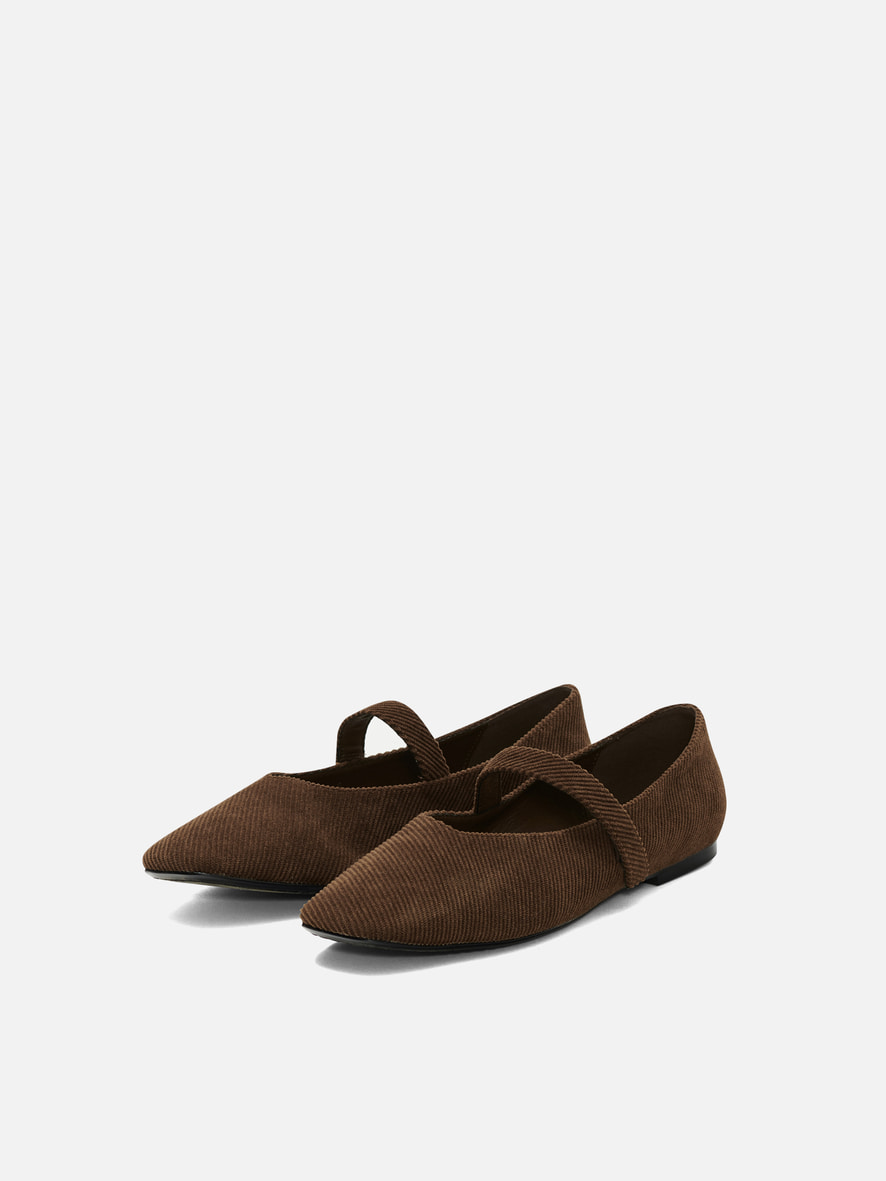 Rowie mary jane shoes Corduroy Brown,로서울