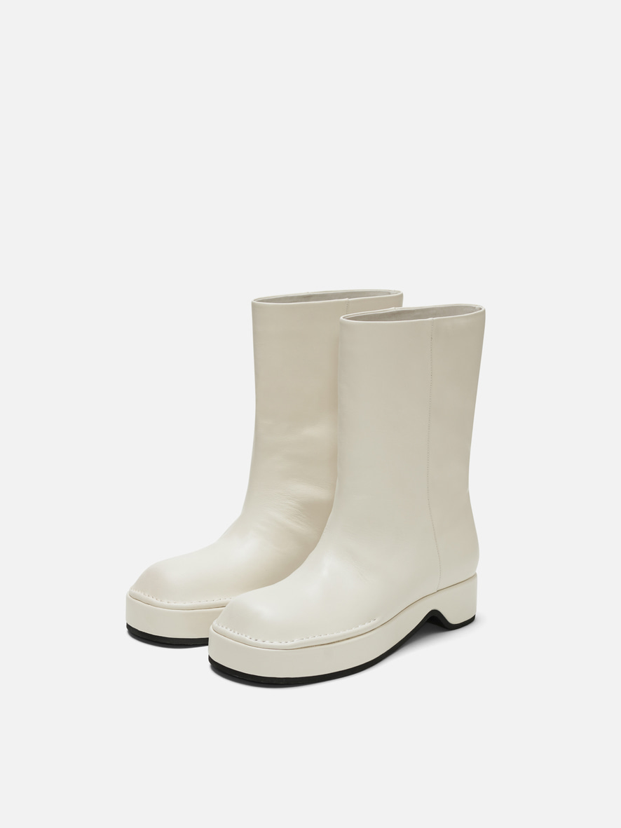 Hoof ankle boots Ivory,로서울