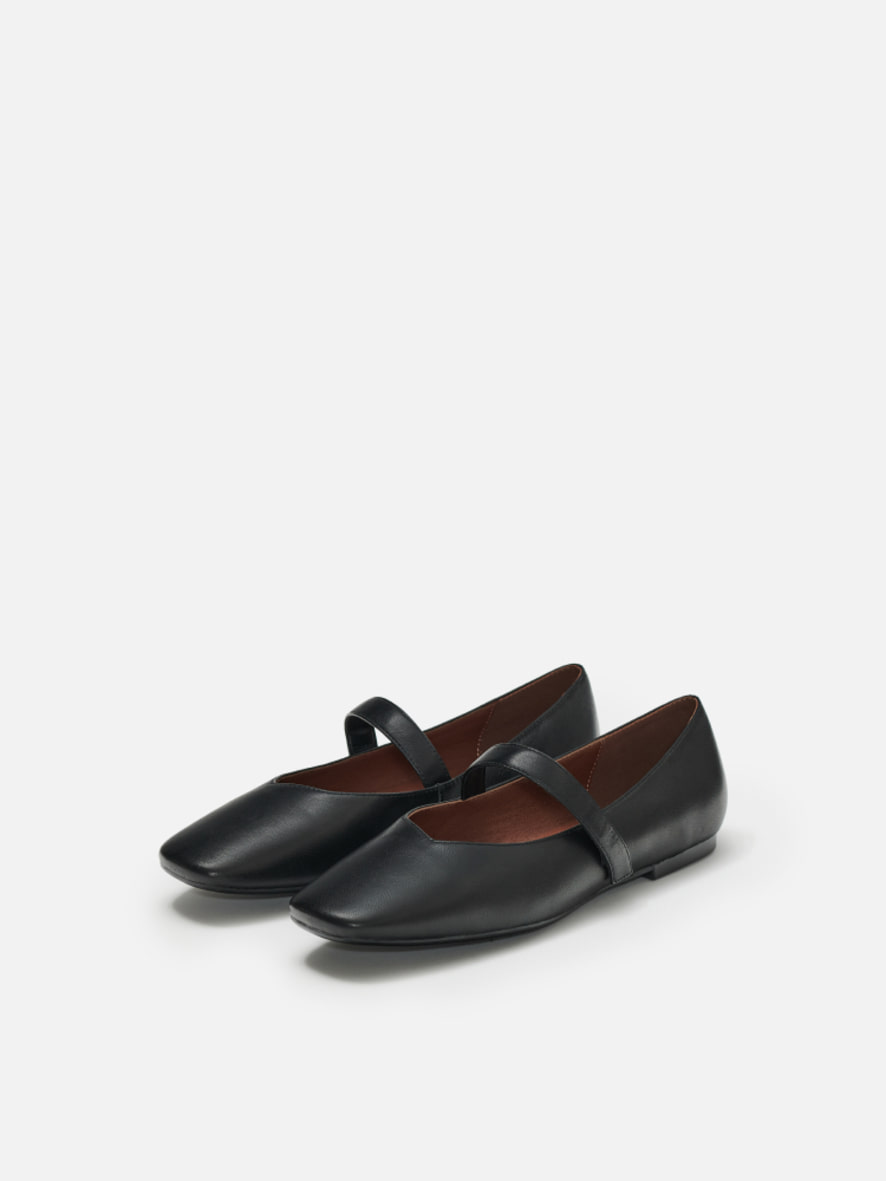 Rowie mary jane shoes leather Black,로서울