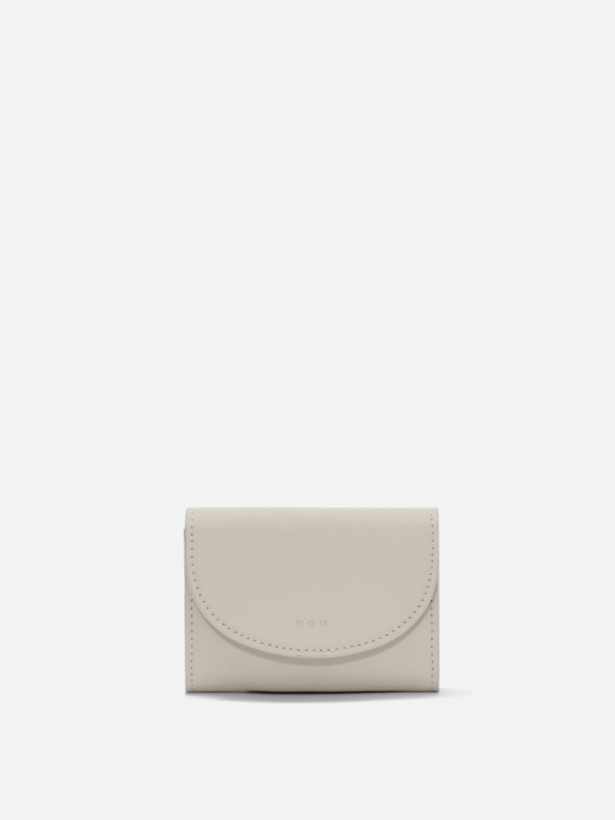 Round card wallet Ivory,로서울