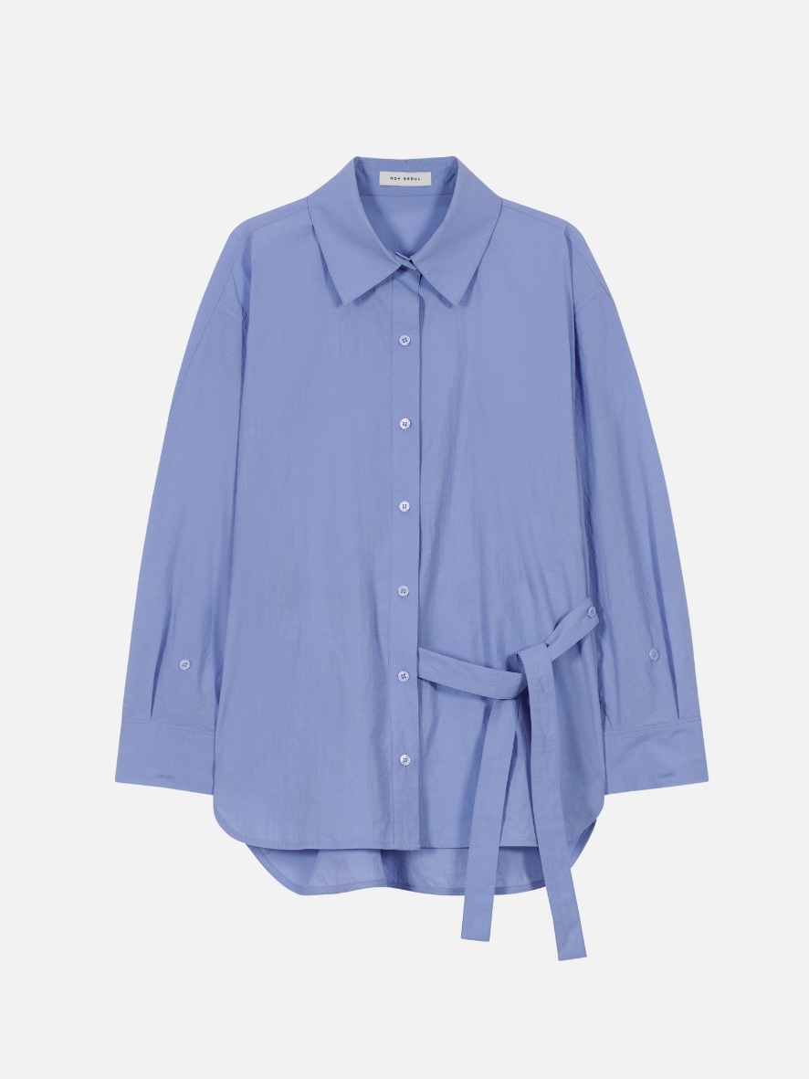 Belted shirts Blue,로서울