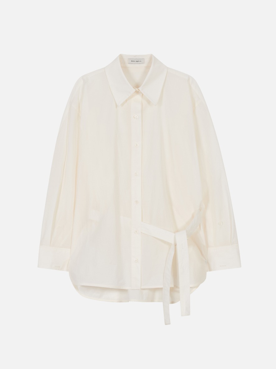 Belted shirts Ivory,로서울