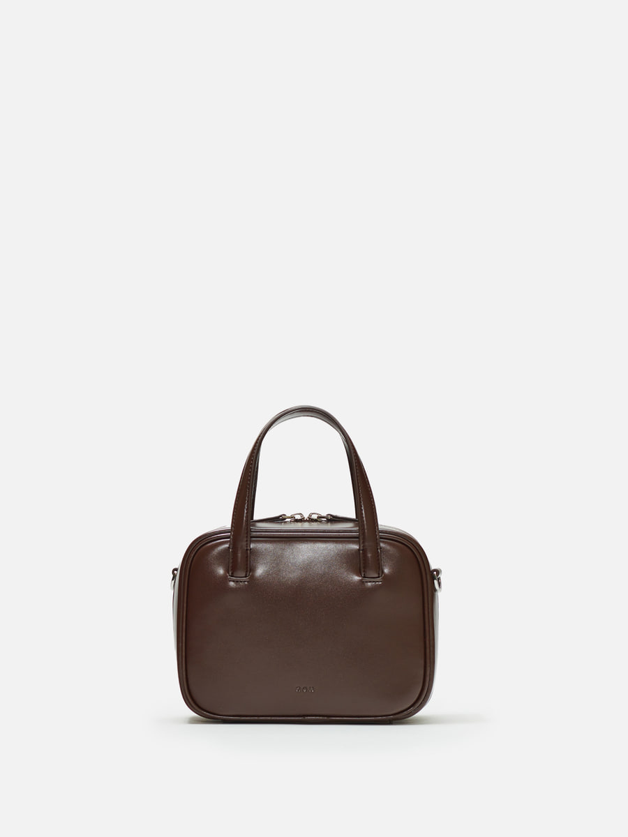 [10/13 순차출고]Tin square mini tote bag Glossy brownie brown,로서울